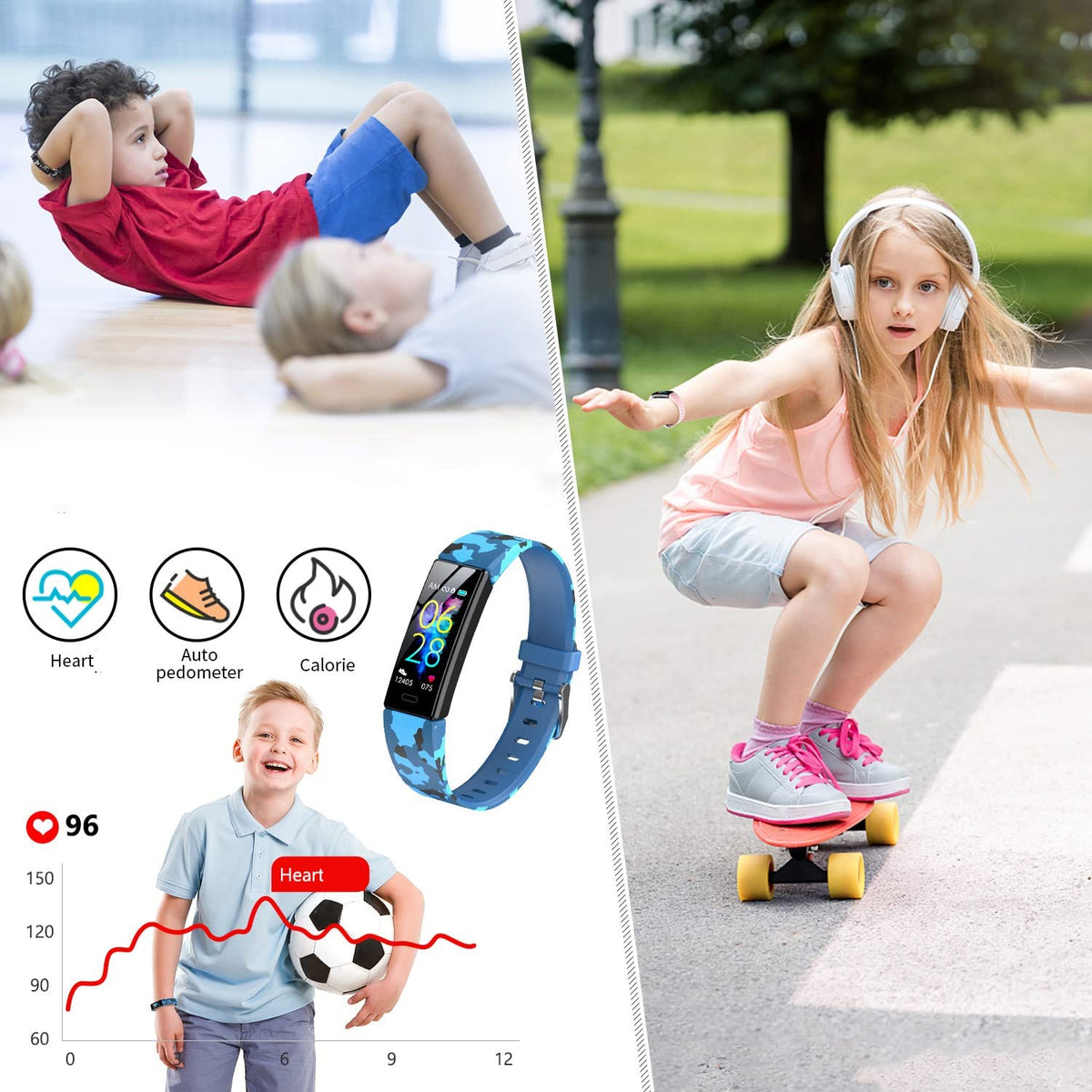Kids Watch Fitness Tracker, Fitness Watches for Kids, Activity Tracker with Pedometers