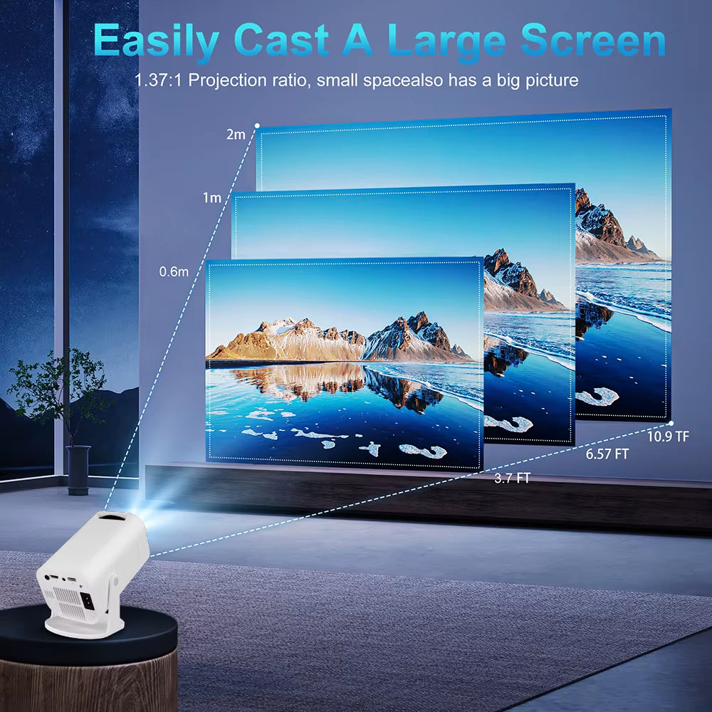 P330 Mini Projetor Android 14 300 ANSI 4K 8K 1080P Wifi6 BT5.3 Home Cinema Portable Projector