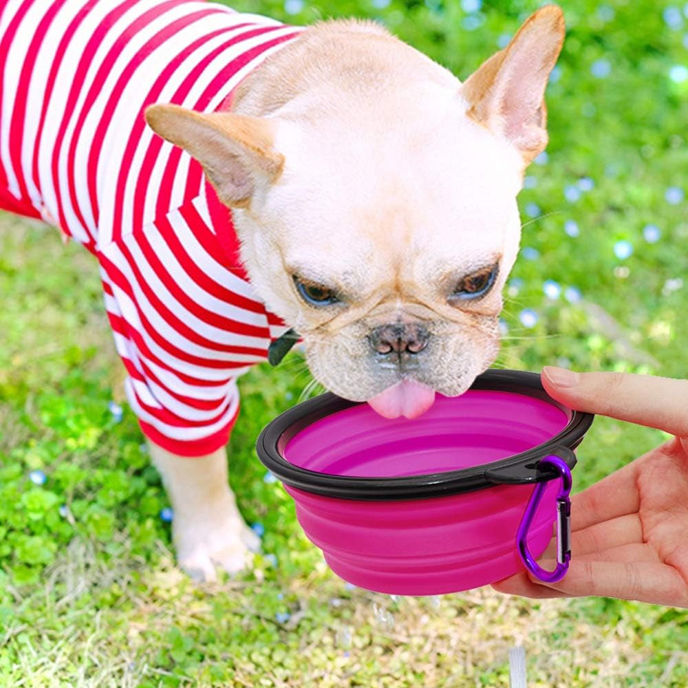 Dog Bowl Pet Collapsible Bowls, 2 Pack Collapsible Dog Water Bowls for Cats Dogs