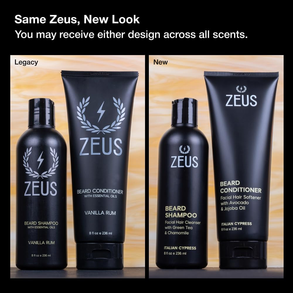 Beard Wash Set for Men, Beard Shampoo & Conditioner (Sandalwood)