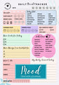 Mood Tracker Journal: Daily Tracking for Mental Health and Wellness Diary with Prompts