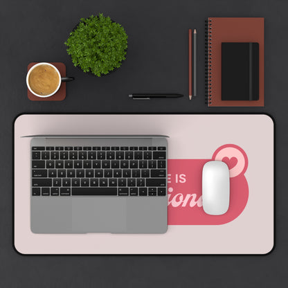 Desk Mat — "The Future Is Intersectional" Pink Feminist Mousepad