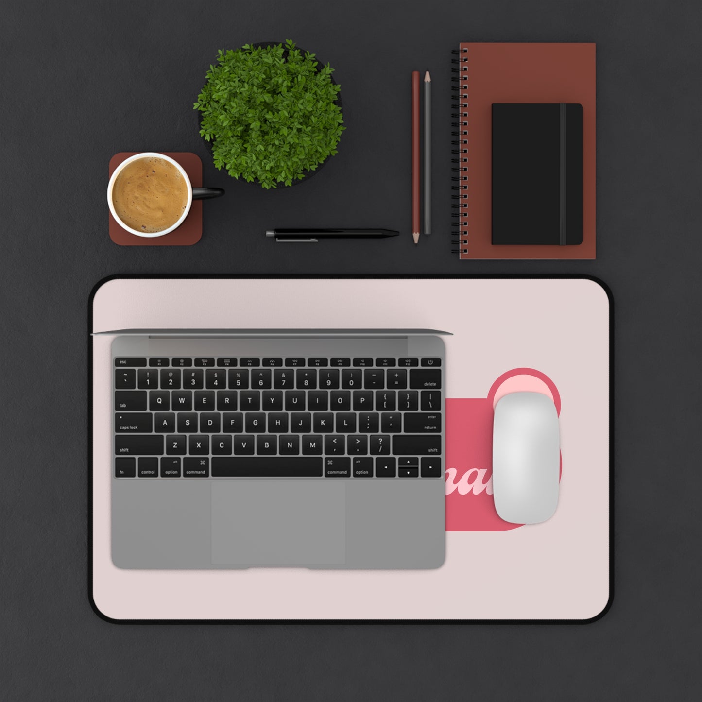 Desk Mat — "The Future Is Intersectional" Pink Feminist Mousepad