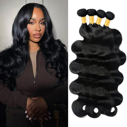 Human Hair Bundles 14 14 16 16 Inch Body Wave Bundles Human Hair