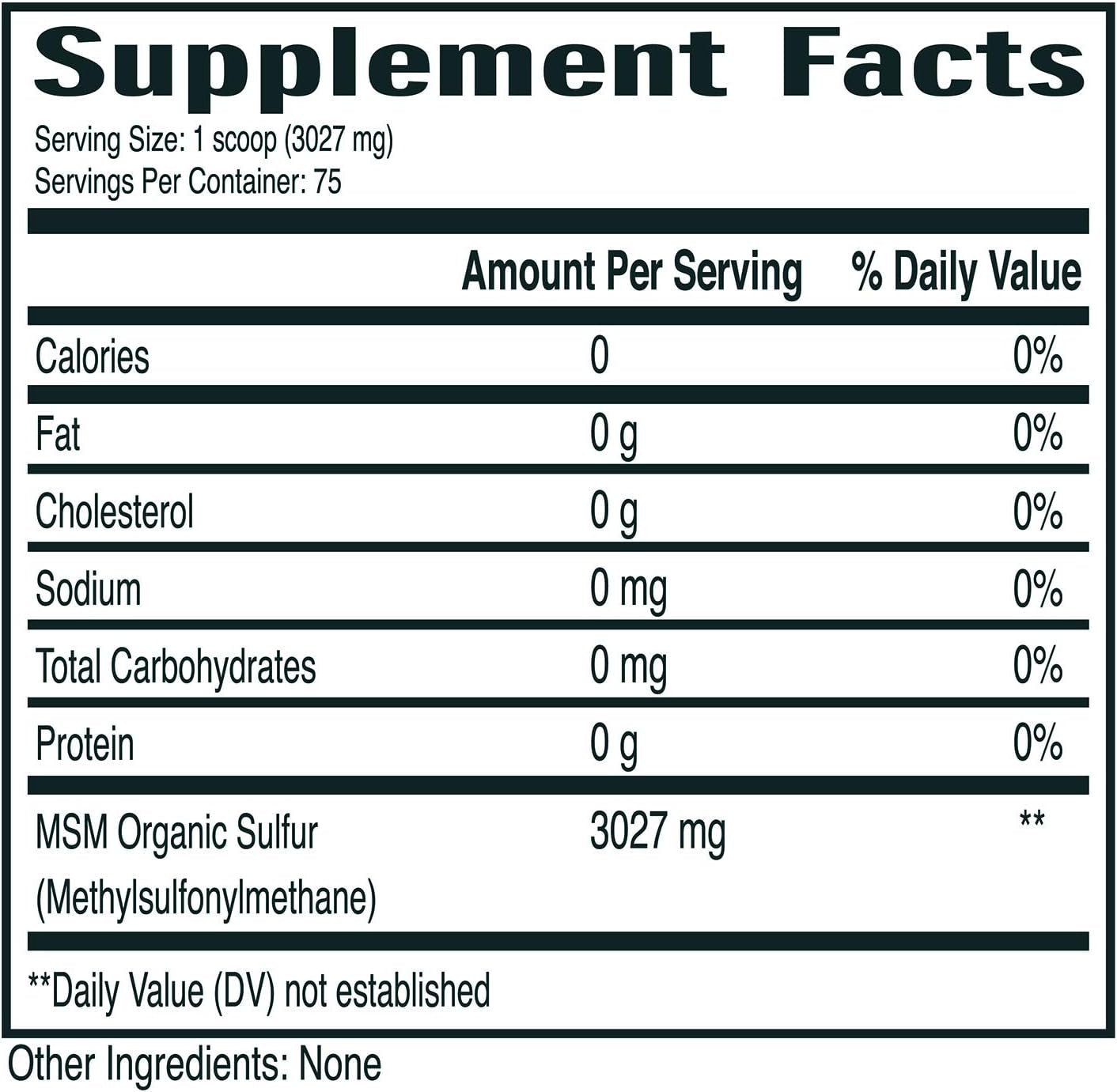 MSM Organic Sulfur Crystals by No Boundaries Health and Wellness – All-Natural, Premium Health Supplement: 99.9% Pure MSM – Benefits: Joint Pain, Allergies, Skin, Hair & Nail Health – No Fillers