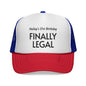 Finally Legal Trucker Cap — Personalized 21st Birthday Hat