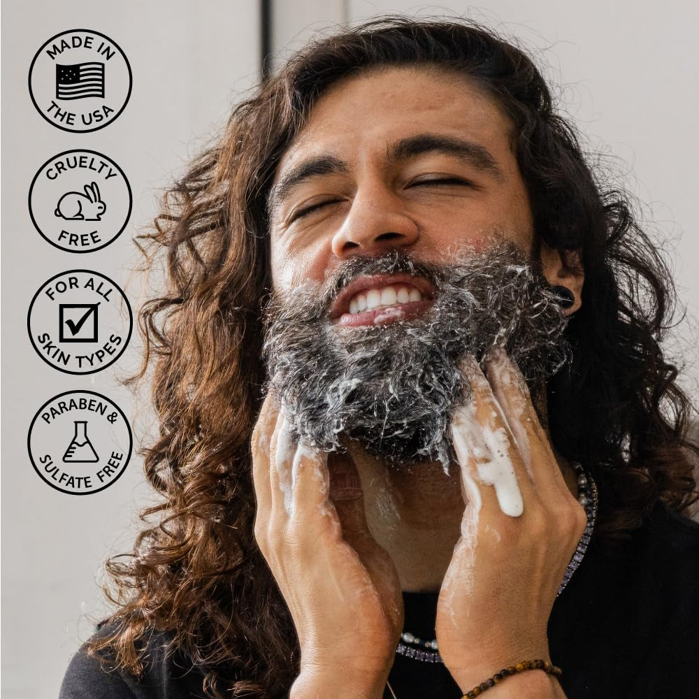 Beard Wash Set for Men, Beard Shampoo & Conditioner (Sandalwood)