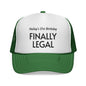 Finally Legal Trucker Cap — Personalized 21st Birthday Hat