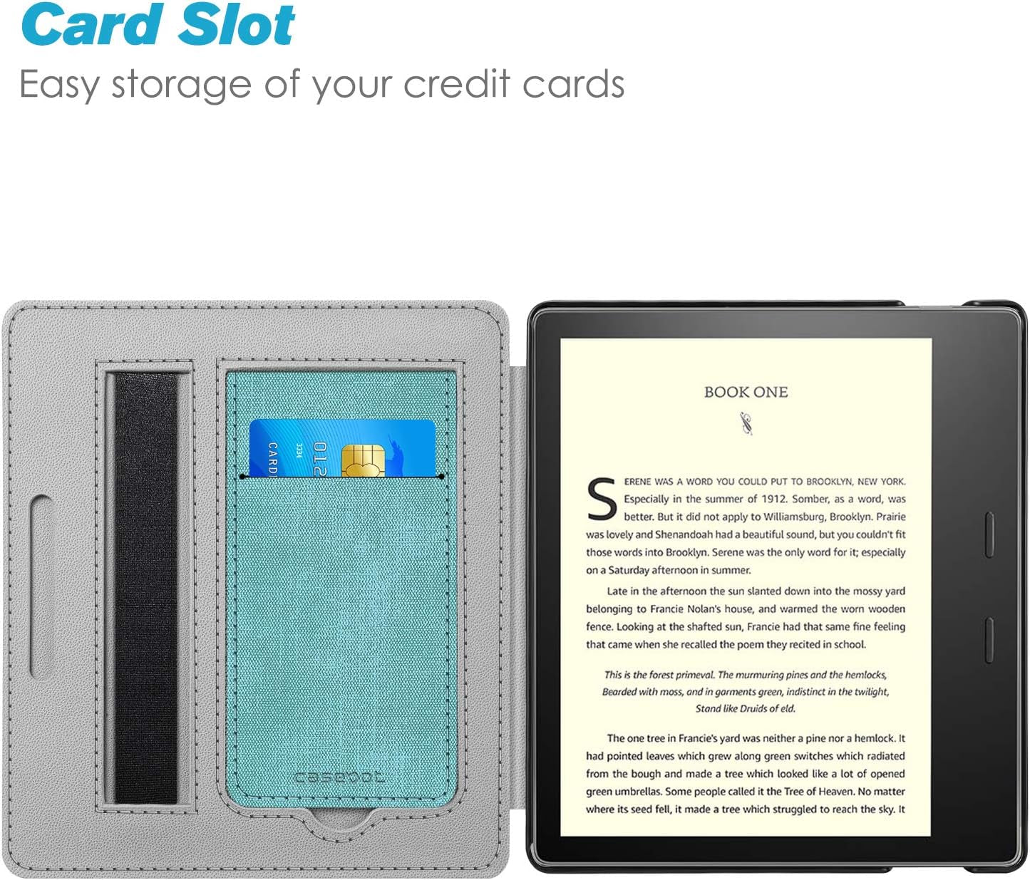 Stand Case for 7" Kindle Oasis 10Th/9Th Gen 2019/2017, Turquoise