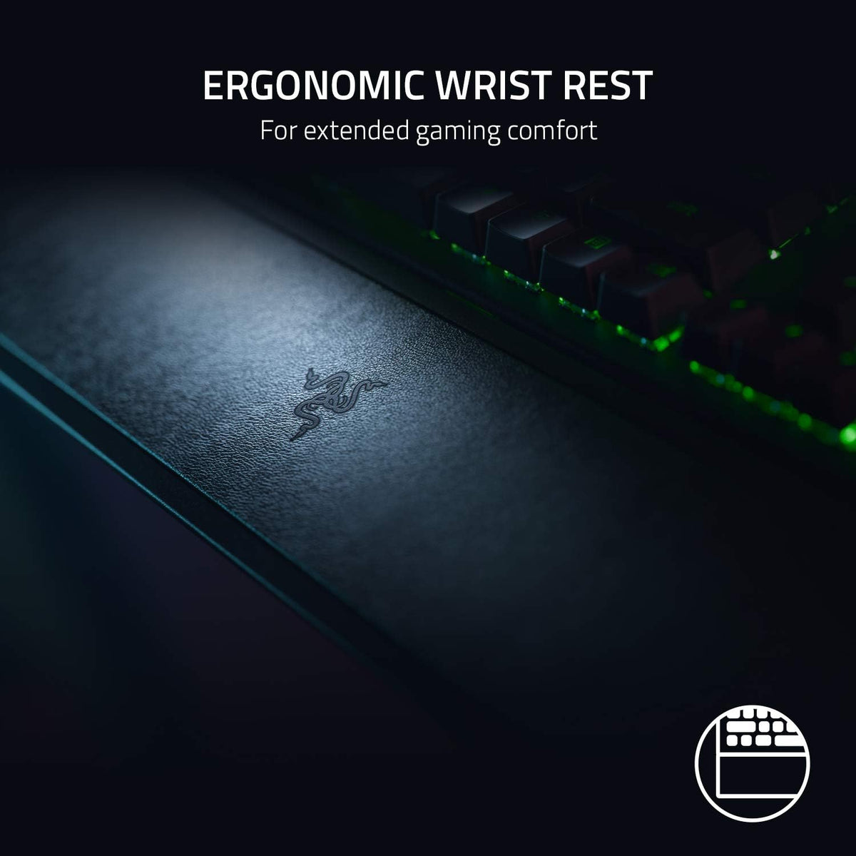 Razer Blackwidow V3 Mechanical Gaming Keyboard: Green Mechanical Switches Tactile & Clicky