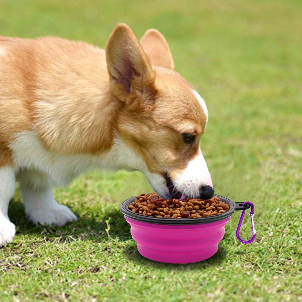 Dog Bowl Pet Collapsible Bowls, 2 Pack Collapsible Dog Water Bowls for Cats Dogs
