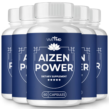 (5 Pack) Aizen Power, Aizen Power Male Enhancement Supplement (300 Capsules)