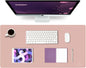 Large Office Desk Mat, Leather Mouse Pad (31.5"X15.7", Pink)