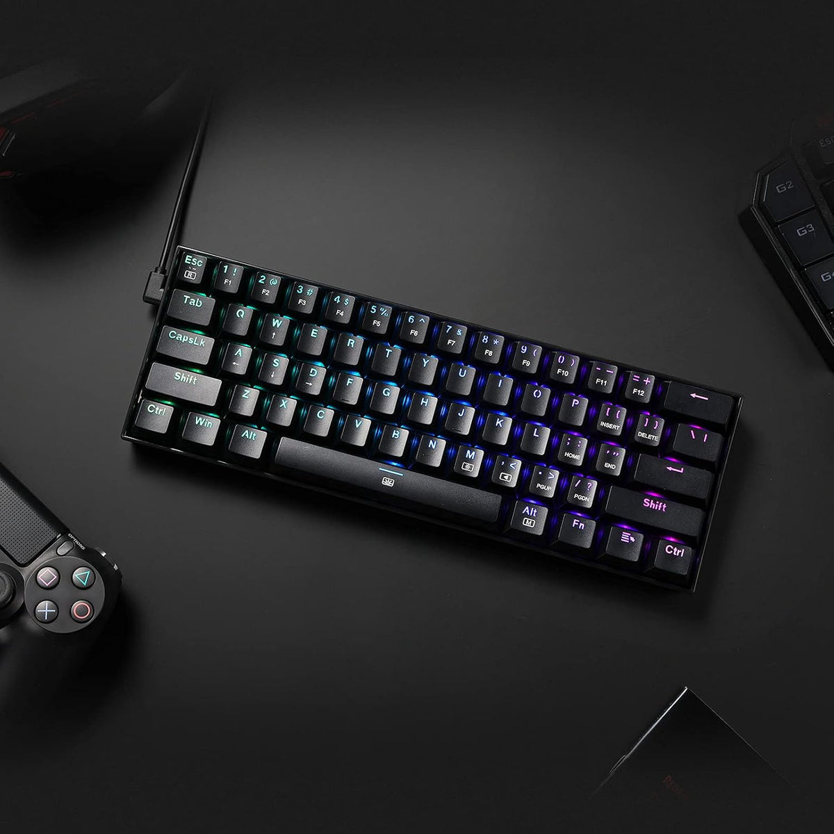 K630 Dragonborn 60% Wired RGB Gaming Keyboard, 61 Keys Compact Mechanical Keyboard 
