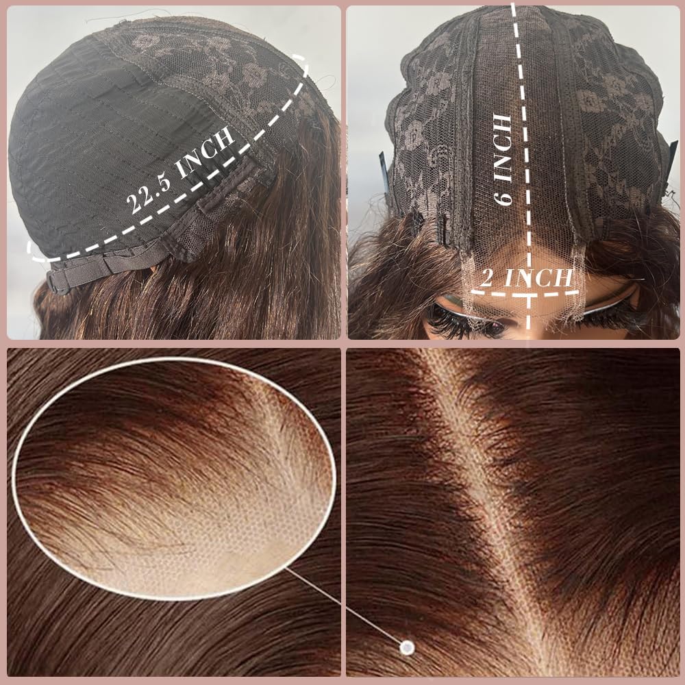 250 Density 2X6 SKINLIKE Real HD Lace Wigs 15A Chocolate Brown Lace Frontal Wigs Human Hair