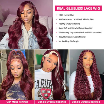 Wear and Go Glueless Wigs Human Hair Pre Plucked Pre Cut 5X5 HD Lace Closure Wigs Human Hair