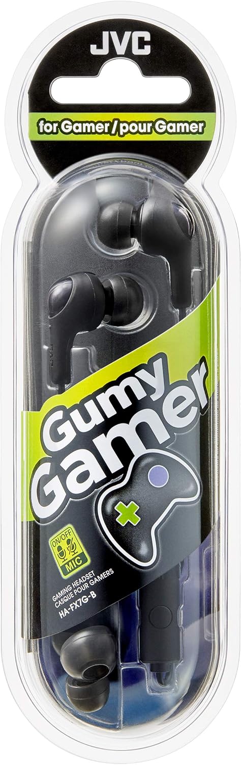 Gumy Gamer, in Ear Earbud Headphones with Mic, Remote, and Mute Switch for Gaming and Chatting