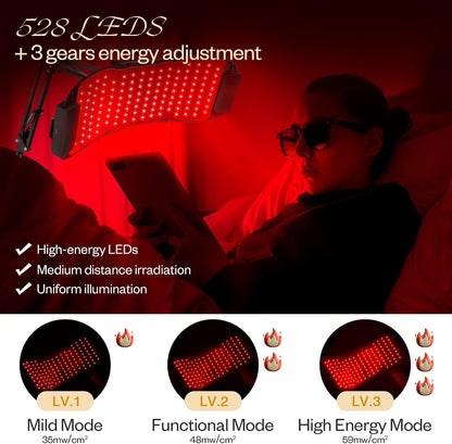 Multifunction Red Light Therapy for Body and Face, 850Nm Near-Infrared Light Therapy 