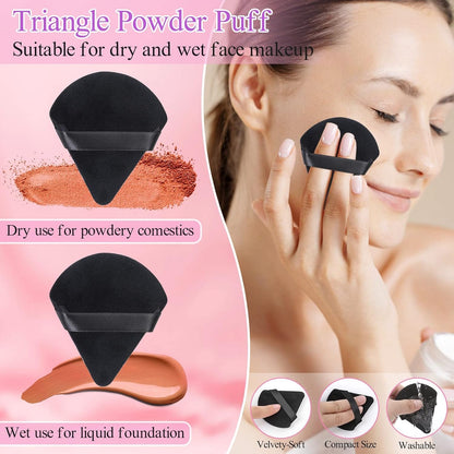 248 Pcs Disposable Makeup Applicators with Triangle Puffs, Mascara Wands, Lip/Eyeliner Brushes 