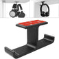 Dual Headphone Hanger Stand for under Desk, Aluminum Adhesive Headset Hook Mount with Screw Option
