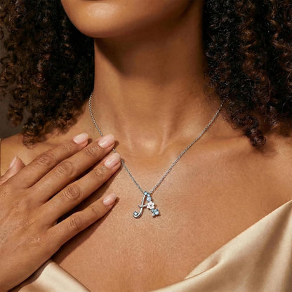 Initial Necklace for Women 925 Sterling Silver Initial a to Z Letter Pendant Necklace 