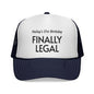 Finally Legal Trucker Cap — Personalized 21st Birthday Hat