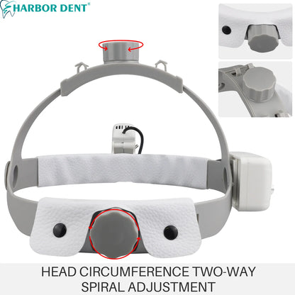 Dental 5W LED Head Light Lamp Brightness Spot Ajustable Dentistry Lab Headlamp Surgical Headlight