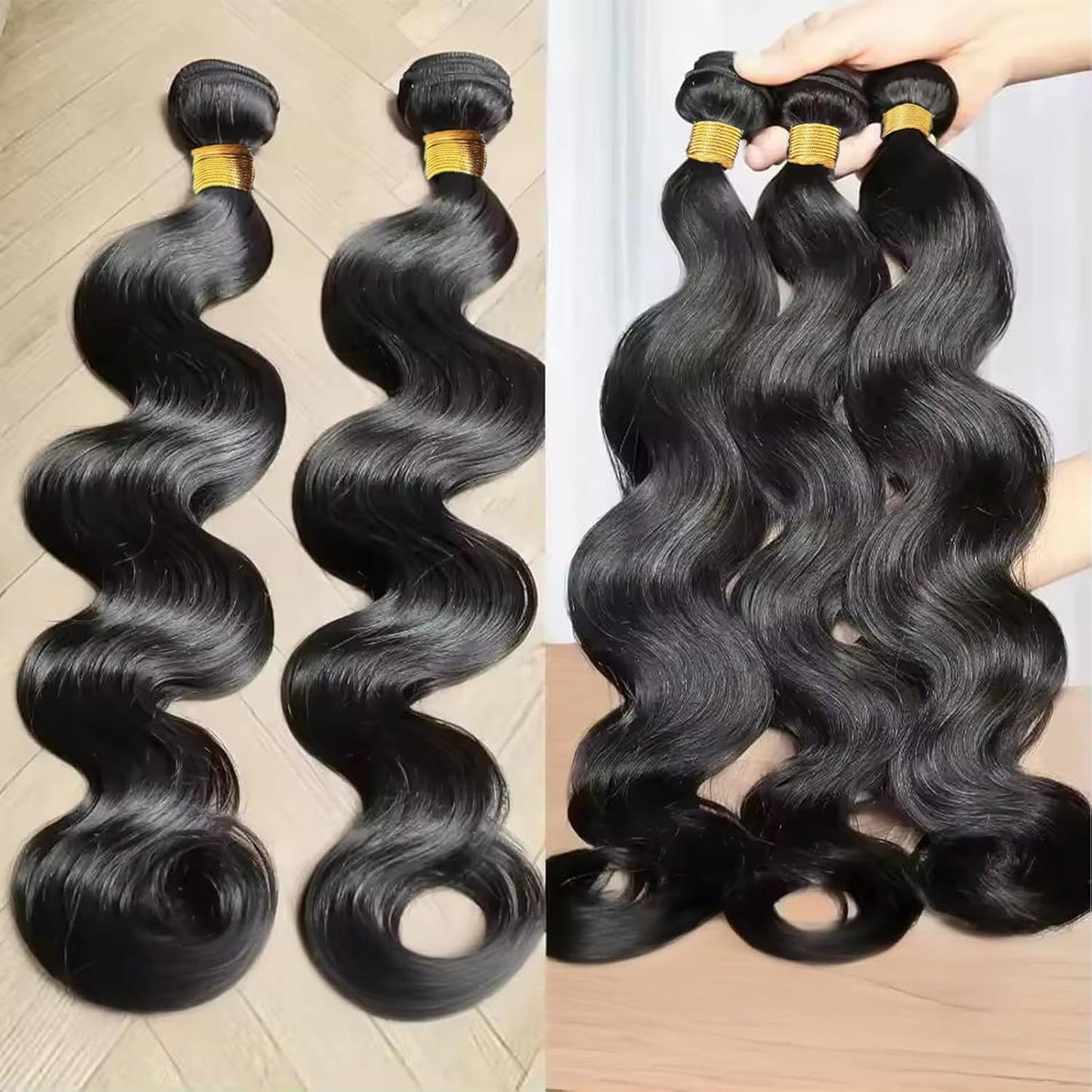 Human Hair Bundles 14 14 16 16 Inch Body Wave Bundles Human Hair