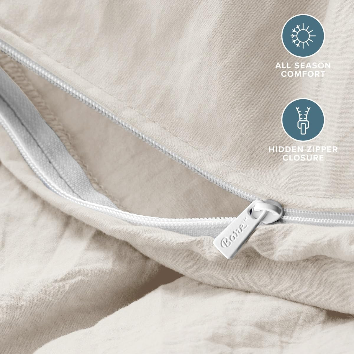 Washed Duvet Cover Set 1800 Ultra-Soft (Twin/Twin XL, Fog)