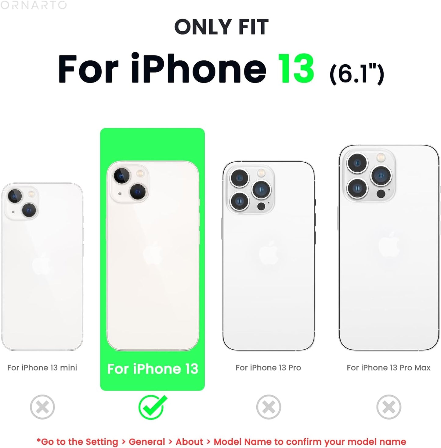 Designed for Iphone 13 Case, Shockproof Liquid Silicone-Black