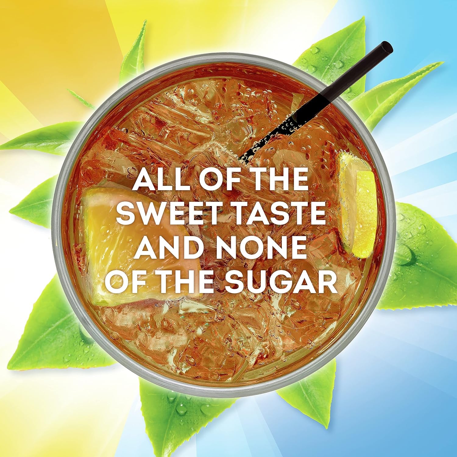 Zero Sugar for Health and Wellness, Low Calorie Lemon Iced Tea Mix, Makes 28 Quarts (Pack of 6)