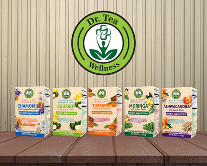 Wellness Moringa Herbal Tea with Ginger Flavor, Vegan, 20 Tea Bags