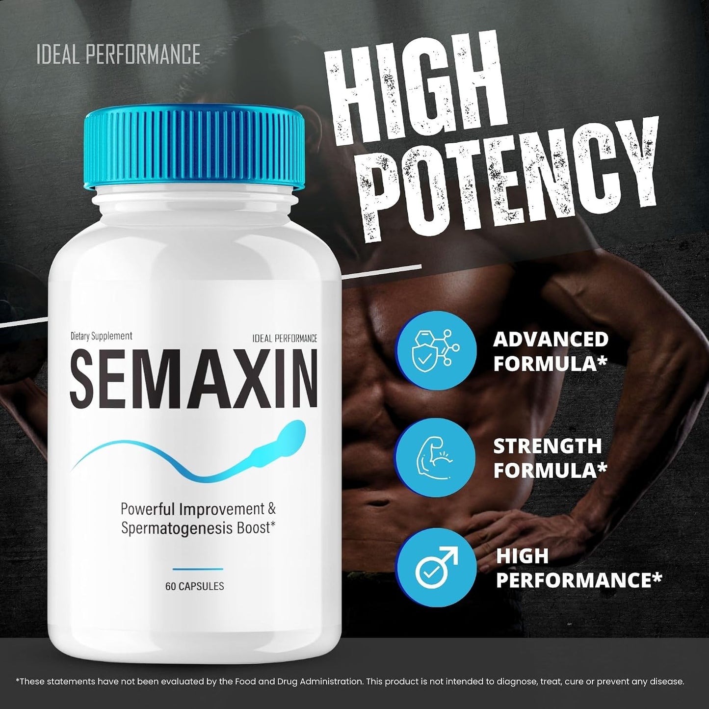 Semaxin Capsules, Official Semaxin Supplement Pills, Overall Health and Wellness Reviews (60 Capsules)