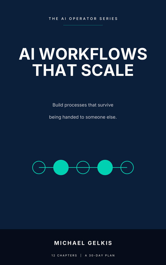 Cover of AI Workflows That Scale by Michael Gelkis, Karibunest