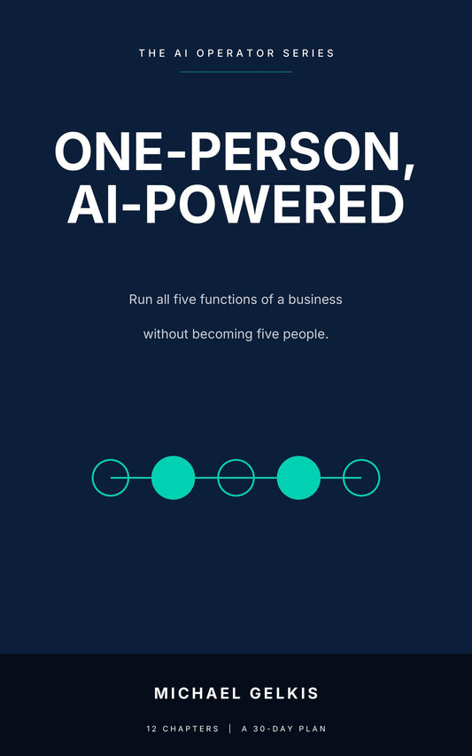 Cover of One-Person, AI-Powered by Michael Gelkis, Karibunest