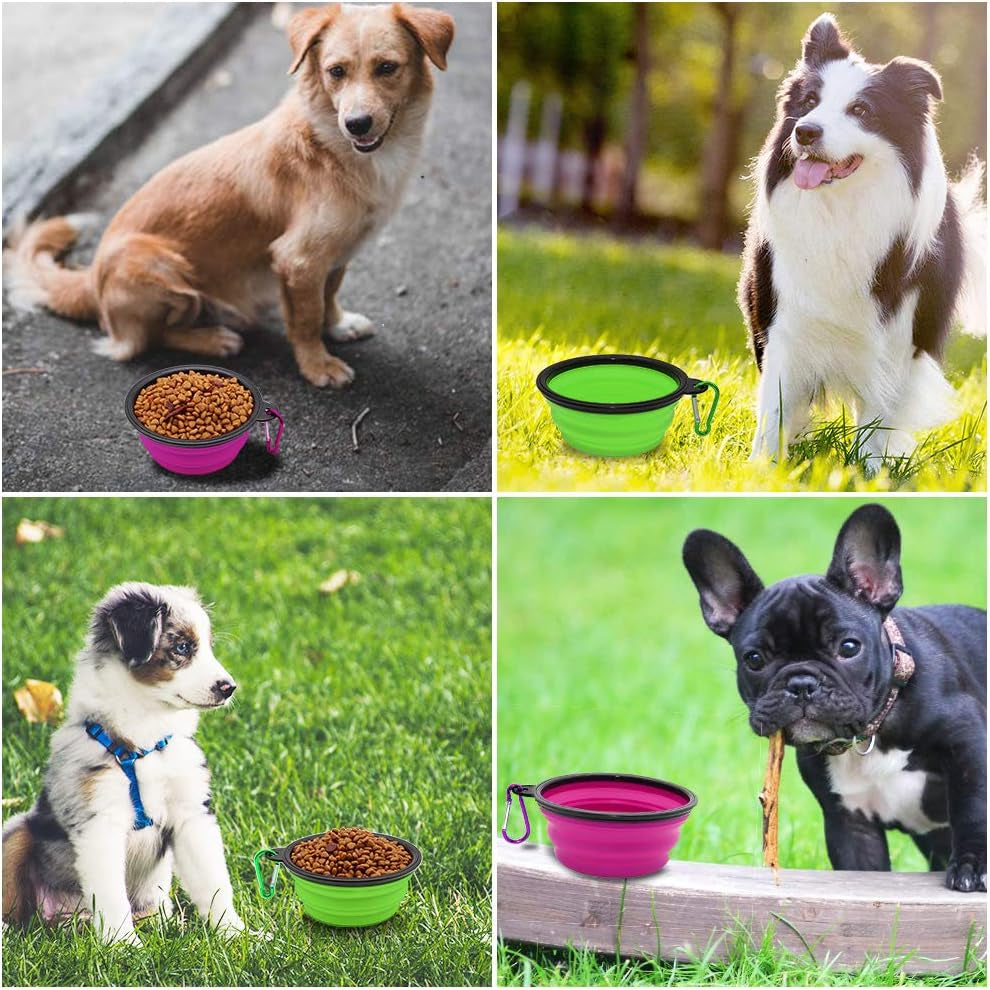 Dog Bowl Pet Collapsible Bowls, 2 Pack Collapsible Dog Water Bowls for Cats Dogs