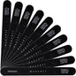 Nail Files 100/180 Grit - 10Pcs Double Sides Black