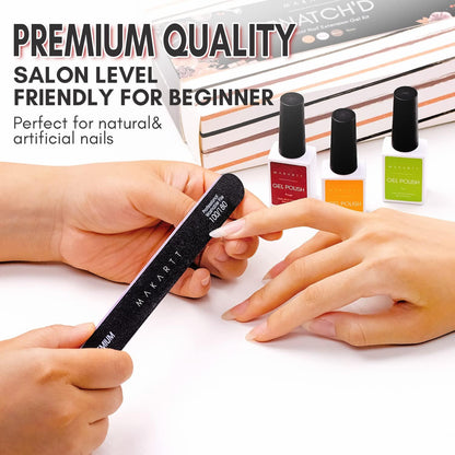 Nail Files 100/180 Grit - 10Pcs Double Sides Black