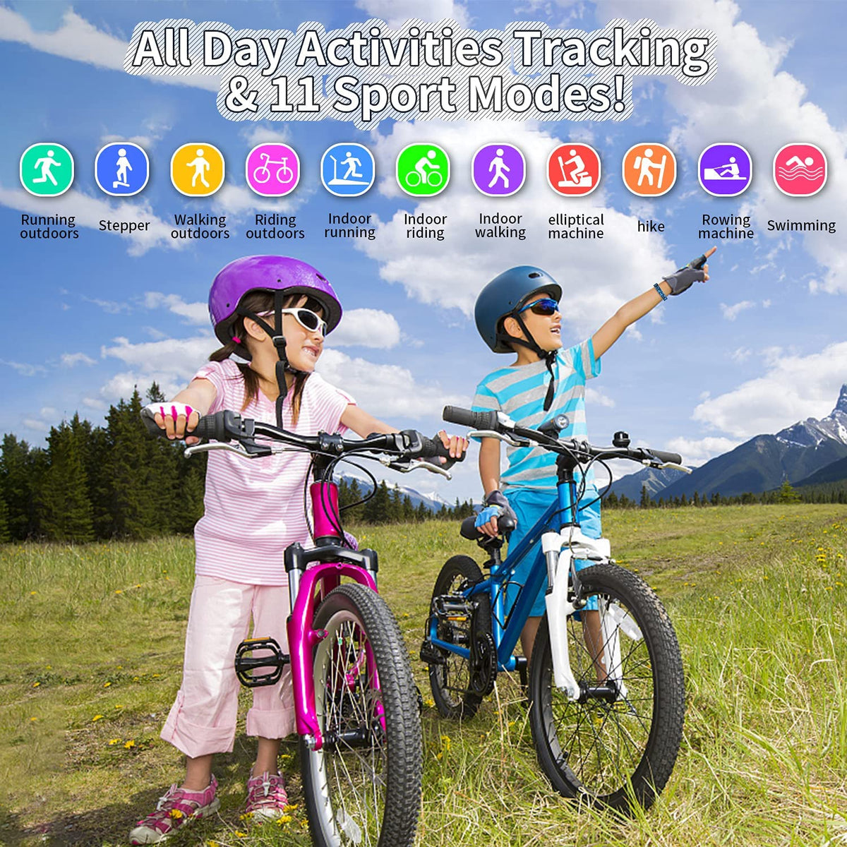 Kids Watch Fitness Tracker, Fitness Watches for Kids, Activity Tracker with Pedometers