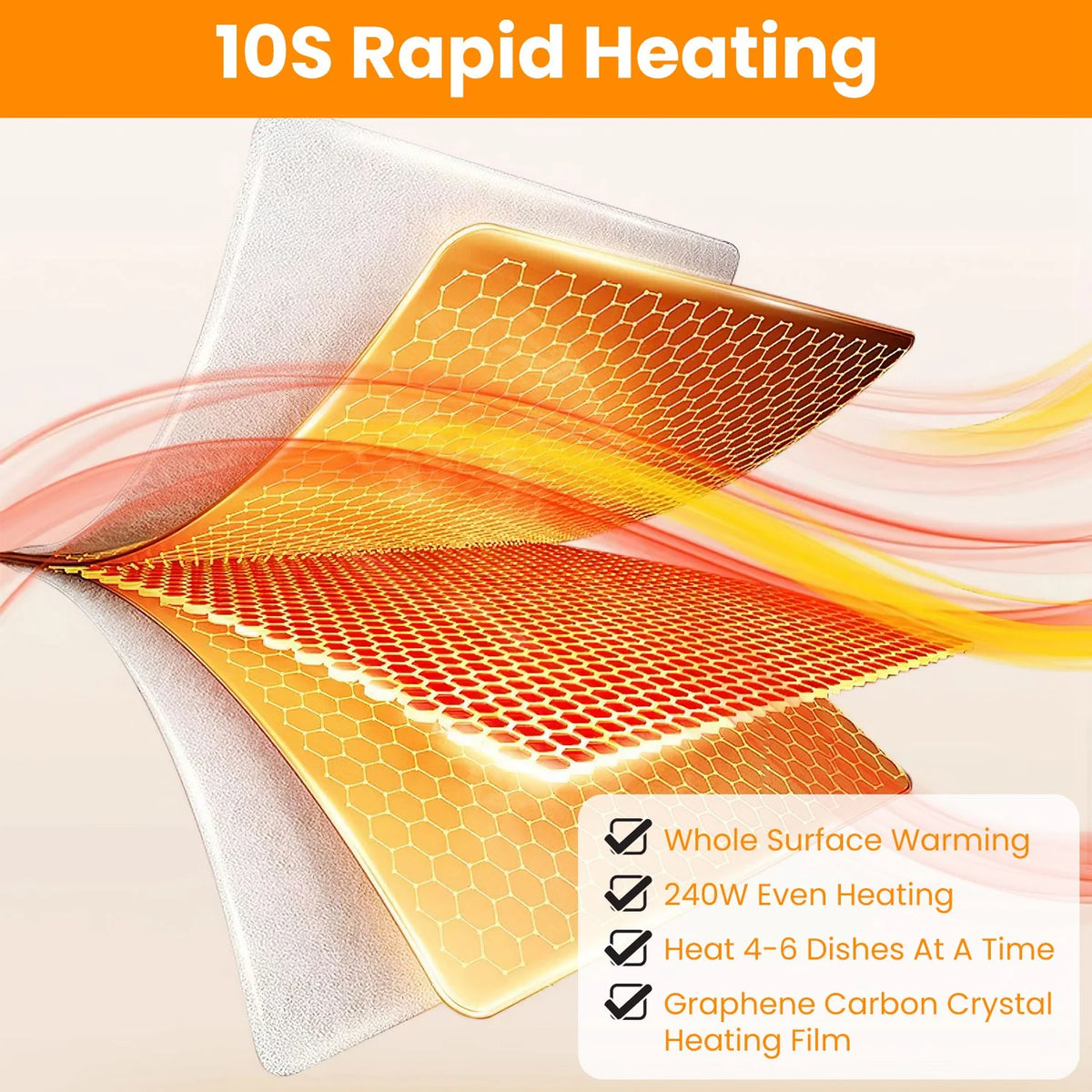 Electric Warming Tray Smart Food Warmer Roll up Heating Pad with Adjustable Temperature Control 